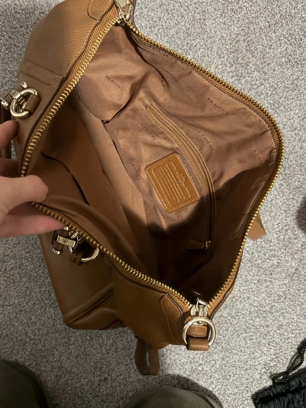 Coach Tote Bag with Gold Hardware